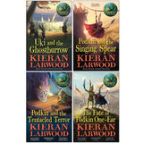 The World of Podkin One-Ear Series 6-9 Collection 4 Books Set by Kieran Larwood (Uki and the Ghostburrow, Podkin and the Singing Spear, Podkin and the Tentacled Terror & The Fate of Podkin One-Ear)