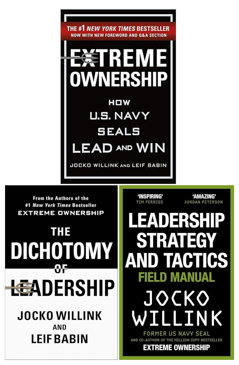 Jocko Willink 3 Book Set on Leadership Strategies, Tactics, and Extreme Ownership for Ages 12+