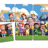 Cocomelon Little Learners Pocket Library 12 Board Books Collection Set (Animals, Fruit And Vegetables, Weather, Days of the Week, Family Time and More)