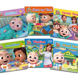 Cocomelon Little Learners Pocket Library 12 Board Books Collection Set (Animals, Fruit And Vegetables, Weather, Days of the Week, Family Time and More)