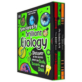 DK Seriously Brilliant Biology 3 books set by Steve Mould (The DNA Book, The Bacteria Book, The Body Book) | Hardback