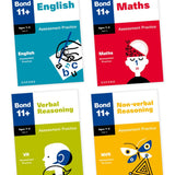 Bond 11+ English 4 Books Set Ages 7-8 Inc Assessment Practice