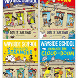 Wayside School Series by Louis Sachar 4 Books Set (Sideways Stories From Wayside School, Wayside School Is Falling Down, Wayside School Gets a Little Stranger and School Beneath the Cloud of Doom)