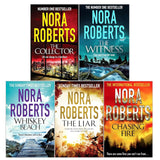 Nora Robert 5 Book Collection Set (Chasing Fire,The Collector,The Witness,Whiskey Beach,The Liar)