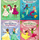 Usborne Sticker Dolly Dressing Activity Pack – 4 Mini Sticker Books | Unicorns, Mermaids, Dancing Fairies & Fairy Princesses | 500+ Stickers
