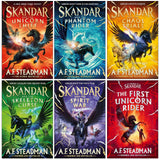 Skandar Series 6 Books Collection Set By A.F. Steadman (Skandar and the Unicorn Thief, Skandar and the Spirit War, Phantom Rider AND MORE))