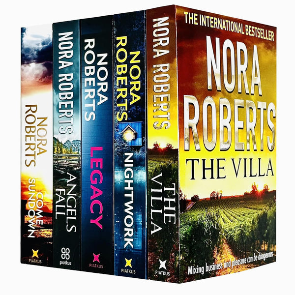 Nora Roberts 5 books set ( The Villa, Angels Fall, Nightwork, Legacy, Come Sundown)