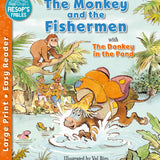 The Monkey and the Fishermen and The Donkey in the Pond - Aesop's Fables Easy Readers for Ages 5+ with Engaging Fables