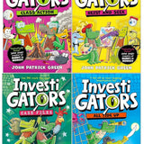 InvestiGators Series by John Patrick Green Books 6-9 4 Books Set (All Tide Up, Heist and Seek, Class Action, Case Files)