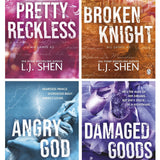 All Saints High Series (Book 1-4) by L. J. Shen 4 Books Collection Set (Pretty Reckless, Broken Knight, Angry God and Damaged Goods)