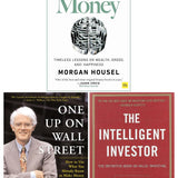The Intelligent Investor, Psychology of Money, One Up on Wall Street 3 Books Collection Set