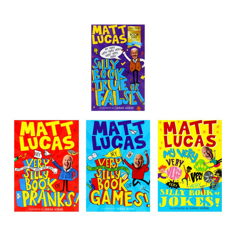 Matt Lucas My Very Silly Collection 4 Book Set (Very Very Silly Books of Jokes, Very Very Silly Book of Pranks