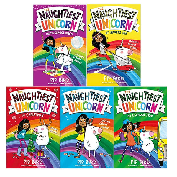 Naughtiest Unicorn Series 5 Books Children Collection Paperback Set By Pip Bird