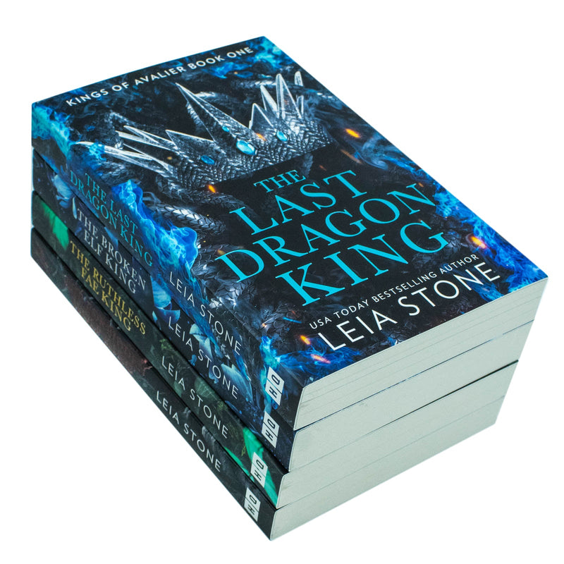 Kings of Avalier 4 Books Collection Set By Leia Stone(The Last Dragon King, The Broken Elf King, The Ruthless Fae King & The Forbidden Wolf King)