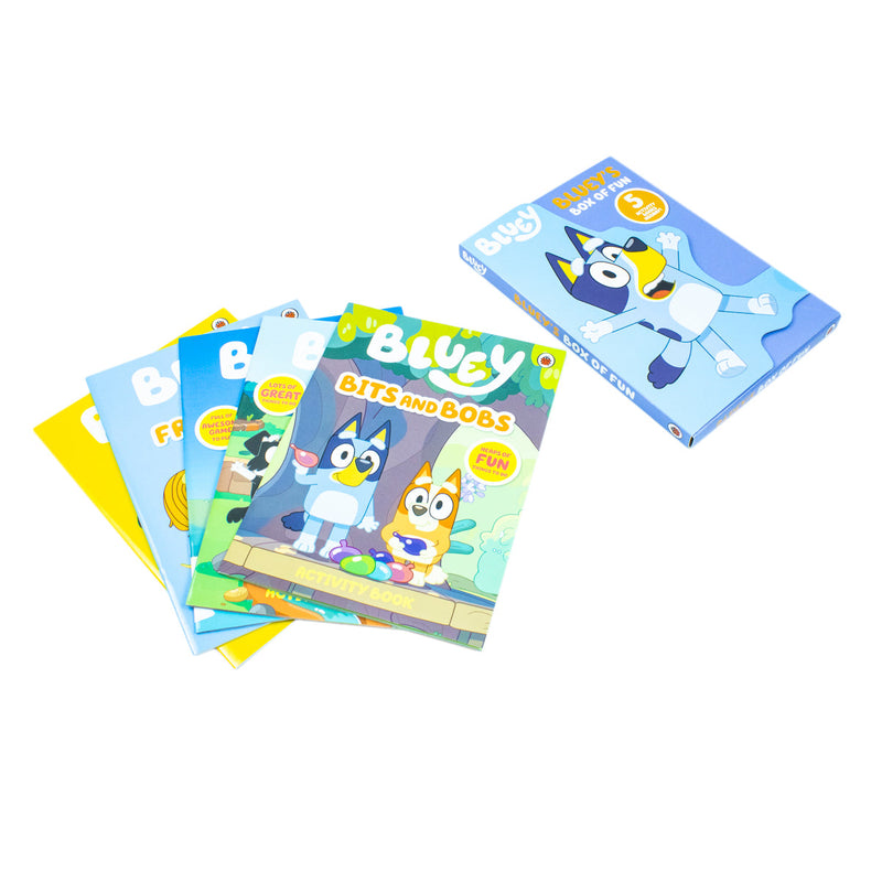 Explore the fun world of Bluey with this 5 books collection of activity books perfect for kids 3+ years. Endless fun and creativity await!