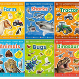 DK Ultimate Sticker Series 6 Books Collection Set – Farm, Sharks, Tractor, Animals, Bugs & Dinosaurs | Children's Activity Books