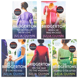 Bridgertons Series 5 Books Collection Set by Julia Quinn (Books 5–9) | To Sir Phillip, With Love, When He Was Wicked & More | Historical Romance