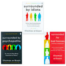 Surrounded by Psychopaths, Surrounded by Idiots, Surrounded by Bad Bosses By Thomas Erikson 3 Books Collection Set