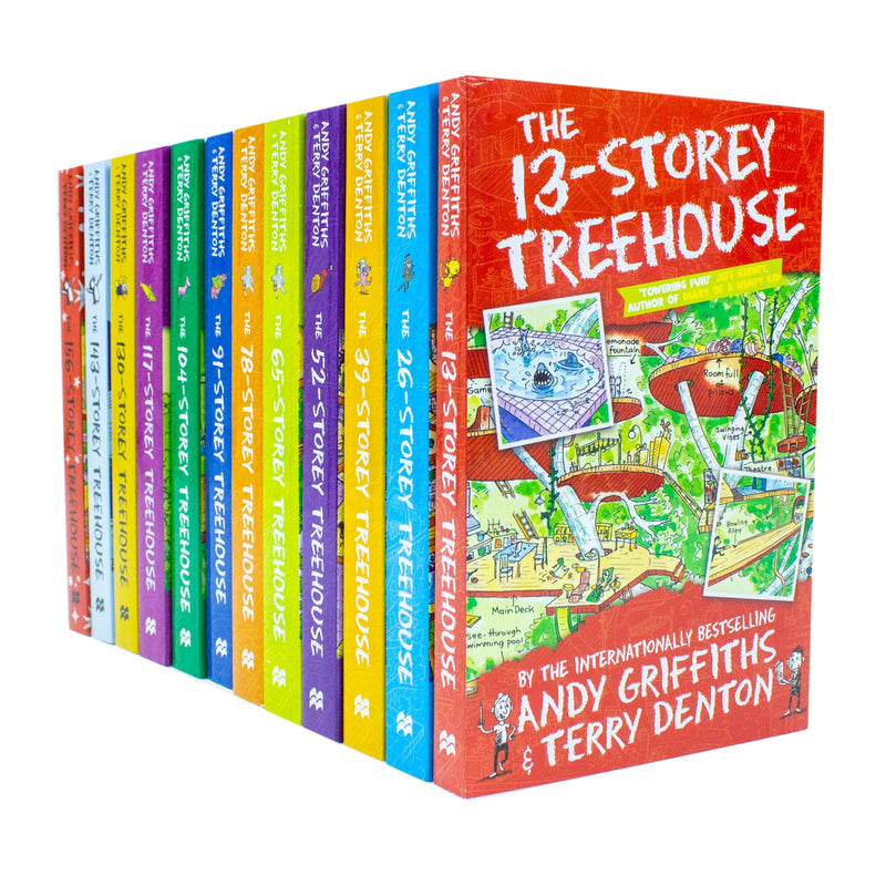 Andy Griffiths The Treehouse Collection 12 Books Set 156-Storey, 143-Storey, 130-Storey, 117-Storey, 104-Storey