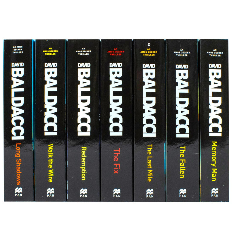 Amos Decker Series Books 1 - 7 Collection Set by David Baldacci (Memory Man, The Last Mile, The Fix, The Fallen, Redemption, Walk The Wire, Long Shadows)