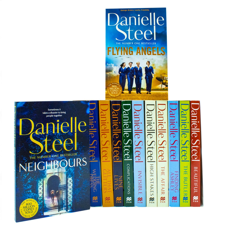 Danielle Steel Collection 12 Books Box Set (The Wedding Dress, All That Glitters, Neighbours, Nine Lives, Complications, Invisible, High Stakes, The Affair, Finding Ashley, The Butler & MORE!