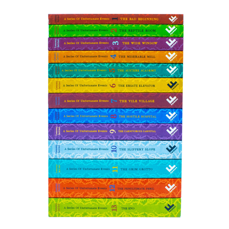 A Series of Unfortunate Events 13 Books Collection by Lemony Snicket | Children's Adventure, Fiction, Mystery, Humor, Family Stories for 12+ years