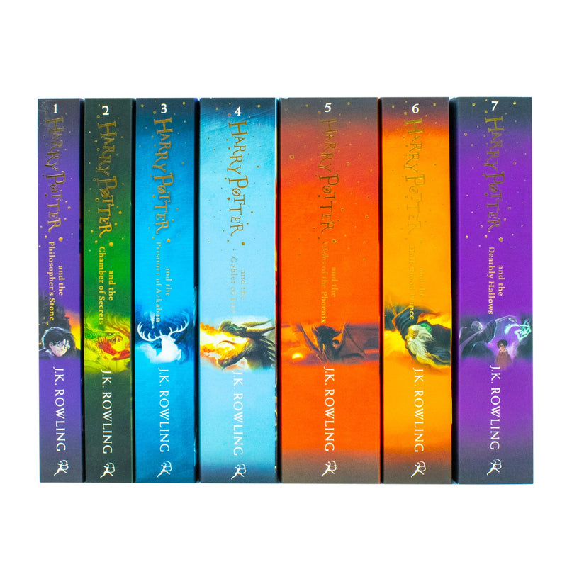 Harry Potter Full 7 Books Box Set Collection by J.K Rowling- Purple Box