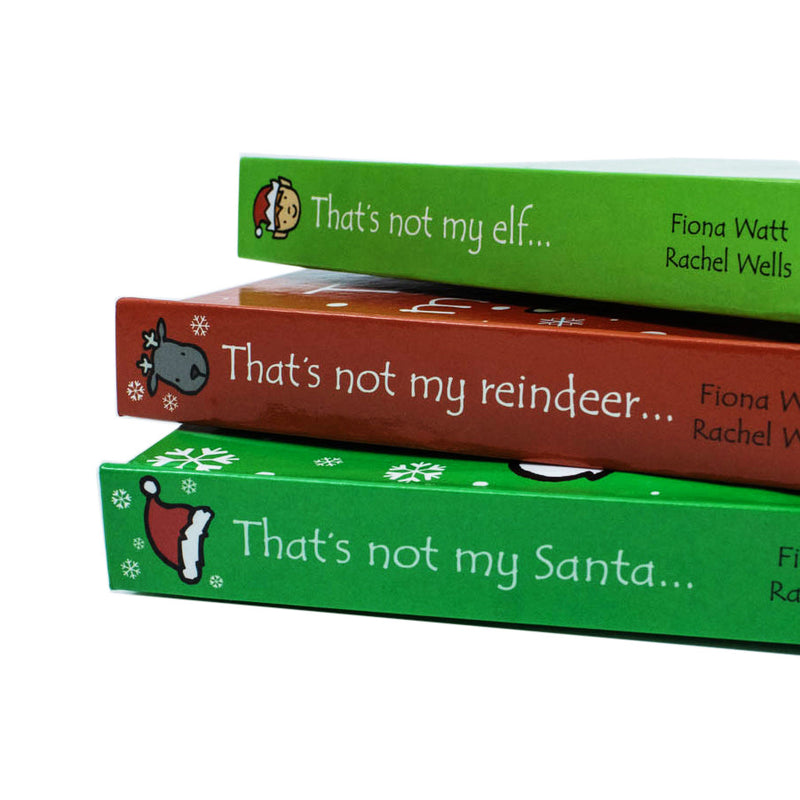 Thats Not My Christmas Collection 3 Books Set By  Fiona Watt (Reindeer, Santa, Elf)