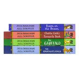 Julia Donaldson And Axel Scheffler 4 Book Collection Set (Charlie Cookie's Favourite Book, The Gruffalo, The Gruffalo's Child, Room On The Broom)