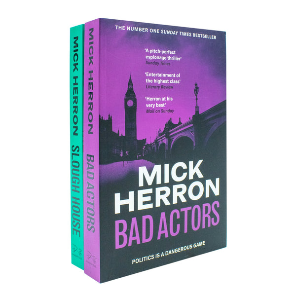 Mick Herron 2 Books Set: Bad Actors & Slough House in Paperback - A Gripping Mystery Collection for Fans of Thriller and Suspense