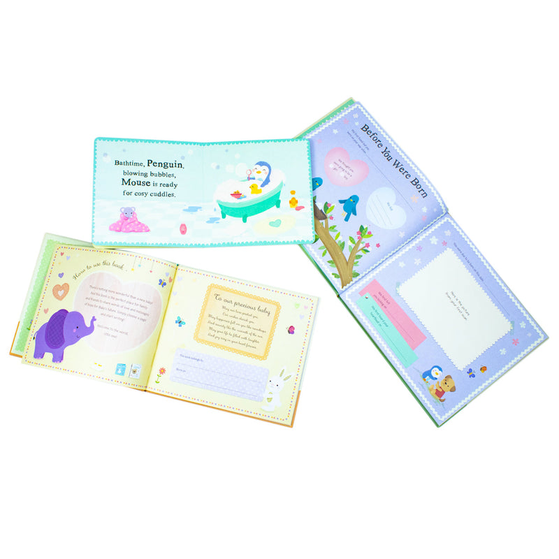 To Baby With Love Album Milestone Journal Keepsake Toddler New born Shower Christening Gift Diary 4 Books Set