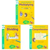 Usborne Workbooks Home Learning Age 7-8 Collection 3 Books Set (Multiplying, Dividing, Comprehension)