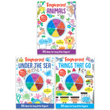Fingerprint Doodle Activities 3 Book Set| Creative & Fun Art for Kids |Under The Sea, Animals & Things That Go| Educational Drawing & Craft Activities