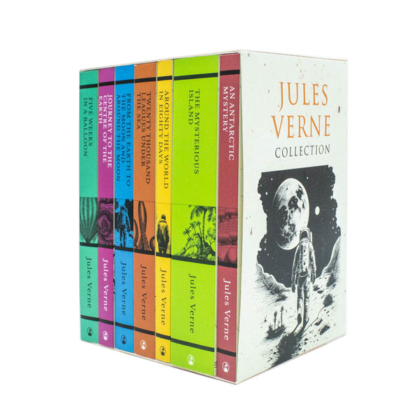 Jules Verne 7 Books Set Collection: (Journey to the Centre of the Earth, The Mysterious Island, Five Weeks in a Balloon & More!)