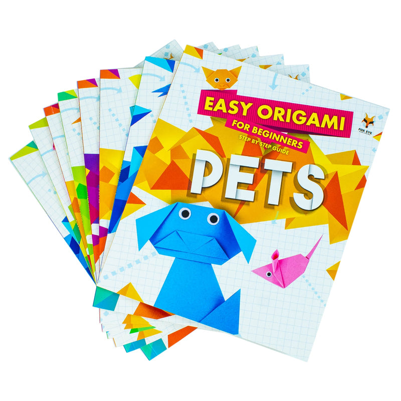 Step By Step Guide To Easy Origami For Beginners 8 Books Set Collection (Aircraft, Birds, Dinosaurs, Farm Animals, Holidays, Jungle Animals, Ocean Animals, Pets)