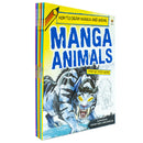 Step By Step Guide How To Draw Manga and Anime For Beginners 6 Books Set Collection: (Animals, Dinosaurs, Dragons, Matiral Arts Figures, Monsters, Superheroes)