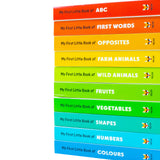 My First Little Library – 10 Board Books Set Collection | Early Learning for Babies & Toddlers (ABC, Numbers, Shapes, Colors, Animals & More)