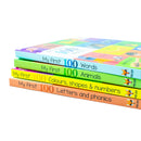 y First 100 Words Box Set 4 Board Books Collection Set(Words, Animals, Colours, Shapes and Numbers, Letters and Phonics)