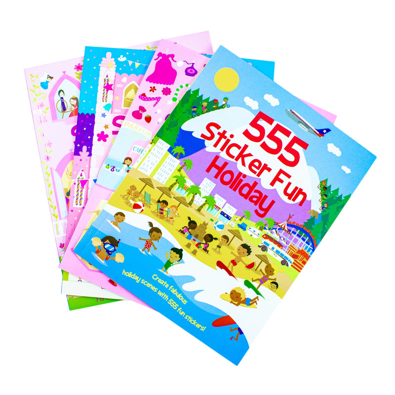 Sticker Dress Up 4 Activity Book Collection Set, My Day Out Fashion Shopping, Holiday, Princess Palace and Wedding: (Over 555 Fun Stickers in Each Book)