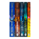 Terry Pratchett Discworld Novels 5-Book Collection Box Set: The Colour of Magic, Equal Rites, Mort, Guards! Guards! Going Postal – Fantasy Book Series