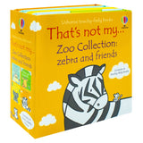 Usborne Touchy-Feely That's Not My Zoo 4 Books Collection: Zebra & Friends - Interactive Board Books for Kids, Toddlers, Early Learning & Sensory Fun