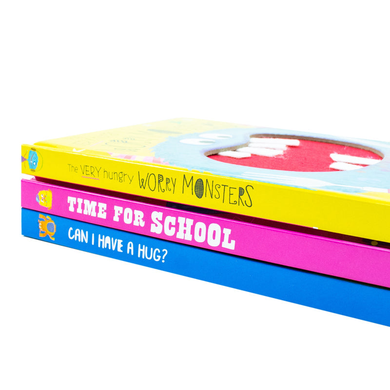 The Very Hungry Worry Monsters Touch and Feel Library Collection By Rosie Greening 3 Books Box Set