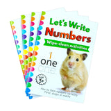 123 Let's Learn Numbers Wipe Clean 4 Books Set inc Pen