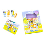 Bluey Tattle Tales Activity Book for Kids- 12-Page Illustrated Storybook with 4 figurines