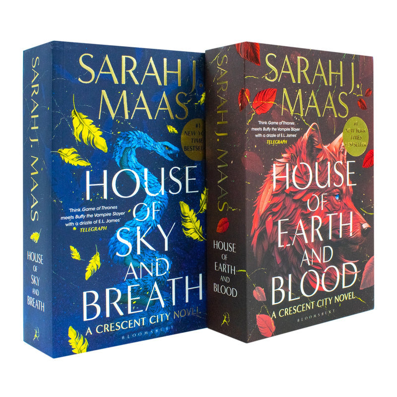 Sarah J Maas Crescent City Series 2 Books Collection Set (House of Sky and Breath, House of Earth and Blood)