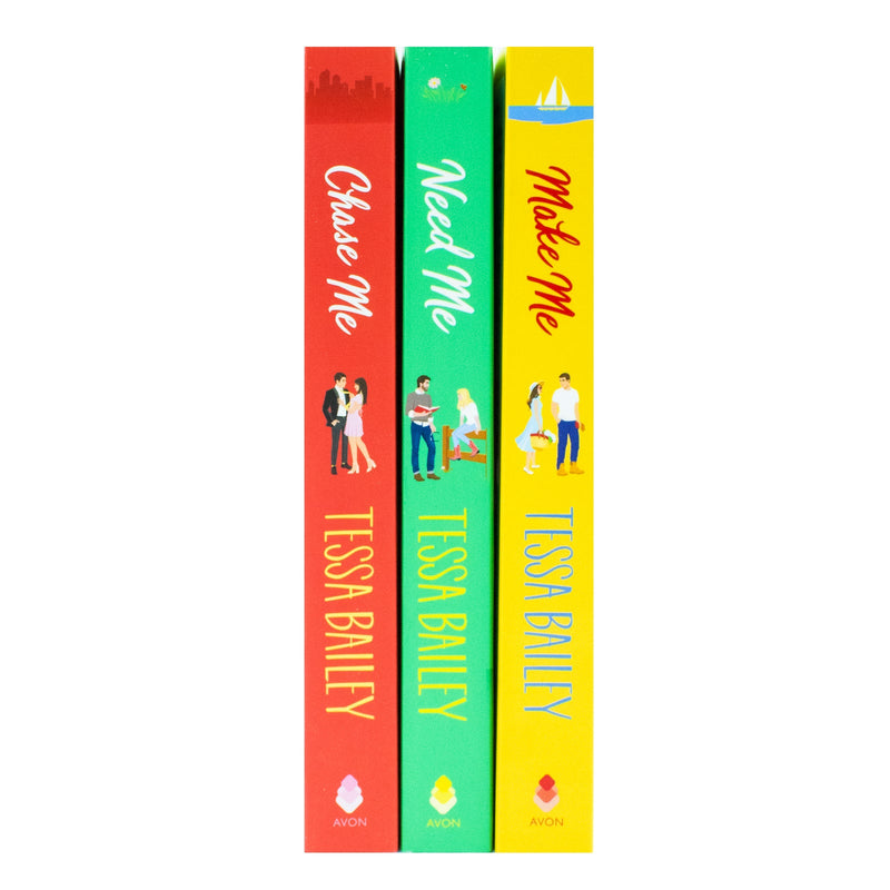 Tessa Bailey Broke and Beautiful Series 3 Books Collection Set (Chase Me, Need Me & Make Me)