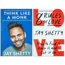 Jay Shetty Collection 2 Books Set (8 Rules of Love ,Think Like a Monk)