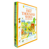 Usborne First Thousand Words Collection 6 Books Set By Heather Amery (First Thousand Words in English, Arabic, Chinese, Italian, French, Spanish)