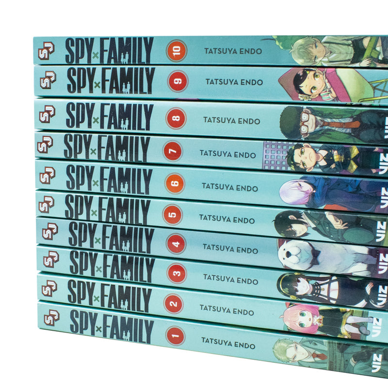 Spy x Family Volume 1–10 Book Collection Set by Tatsuya Endo – Action, Comedy & Espionage Manga Series for Teens,Perfect for Fans of Thrilling Stories