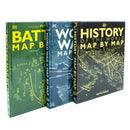 Map by Map Series 3 Books Collection by Peter Snow – Educational History Books on Battles, WWII, World History, Geography, & Visual Learning for Kids